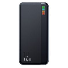 Joyroom Power Bank Dazzling Series (JR-T016) - 2x USB, Type-C, Micro-USB, with LED for Battery Check, 12W, 10000mAh - Black