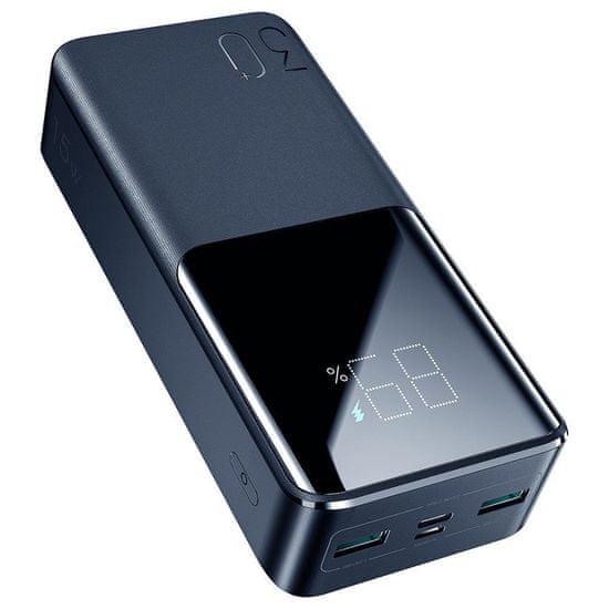 Joyroom Power Bank (JR-T015) - 2x USB, Type-C, Micro-USB, with Large Digital Display, 15W, 30000mAh - Black