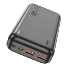 Hoco Power Bank (J101A) - with LED, 2 x USB, Type-C, 22.5W, 20000mAh - Black