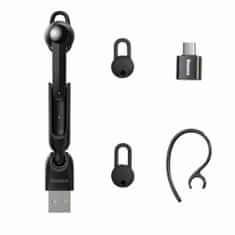 BASEUS Slúchadlá Bluetooth A05 (NGA05-01) - Bluetooth 5.0 s dokovacou stanicou USB - čierne