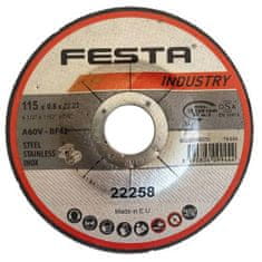 Festa Kotúč rezný kov Ø 115 x 0,8 x 22,2 mm INDUSTRY