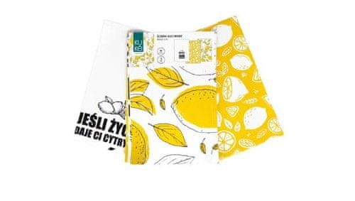 FARO Textil Sada 3 kuchynských utierok Kuke Cytryny 001 40x60 cm žltá