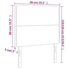 Vidaxl Čelá postele 2 ks čierne 90x5x78/88 cm zamat