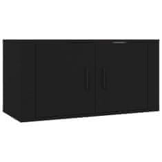 Vidaxl Nástenná TV skrinka čierna 80x34,5x40 cm