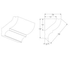 ORAC ORAC stropná lišta CB501 elegantná Lišta 2000x41x35 mm