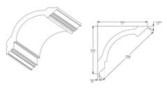 ORAC ORAC stropná lišta CB512 elegantná Lišta 2000x95x100 mm