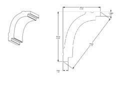 ORAC ORAC stropná lišta CB523 elegantná Lišta 2000x59x44 mm