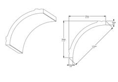 ORAC ORAC stropná lišta CB524 jednoduchá Lišta 2000x90x90 mm