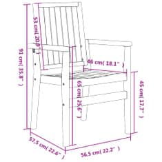 Vidaxl Stohovateľné záhradné stoličky 4 ks 56,5x57,5x91 cm masívny tík