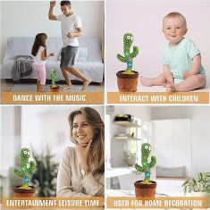 Cool Mango interaktívny kaktus tanec a spev plush - cactus