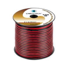 Cabletech KAB0383 Reproduktorový kábel 0,75 mm, čierno-červený (rolka 100 m)