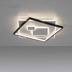 PAUL NEUHAUS PAUL NEUHAUS LED stropné svietidlo hranaté čierna/biela, prepínateľné teplo biele svetlo 3000K PN 6390-16
