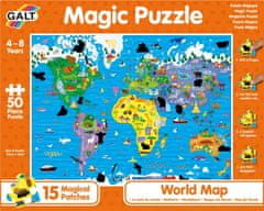 GALT Magické puzzle Mapa sveta 50 dielikov