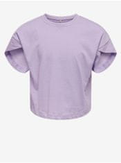 ONLY Svetlo fialové dievčenskú basic tričko ONLY Essa 122-128