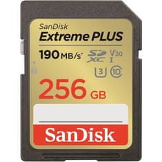 SanDisk Pamäťová karta SDXC Extreme Plus 256GB UHS-I U3 (190R/ 130W)