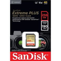 SanDisk Pamäťová karta SDXC Extreme Plus 256GB UHS-I U3 (190R/ 130W)