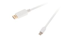 Cabletech Konektorový kábel MINI DISPLAYPORT, konektor HDMI, 1,8 m biela KOM0852