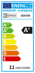 EMOS ZQ5150 Led žiarovka klasik, 10, 5W, E27, teplá biela