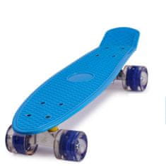 KIK KX5375_2 Pennyboard s LED kolieskami modrý