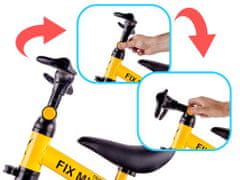 KIK KX5377_1 Trike Fix Mini detská trojkolka 3v1 s pedály žltá