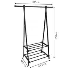 Vešiakový stojan s policami