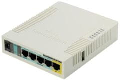 Mikrotik RouterBOARD RB951Ui-2HnD 128 MB RAM/600 MHz/5x LAN/1x USB/MIMO (2x2)/2.4Ghz 802b/g/n/, 1x PoE, vr L4