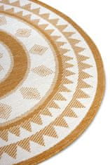 NORTHRUGS Kusový koberec Twin Supreme 105790 Jamaica Ochre kruh – na von aj na doma 200x200 (priemer) kruh