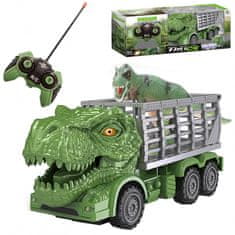 Lean-toys WOOPIE Auto na diaľkové ovládanie RC Dinosaurus zelený + figúrka