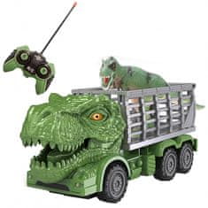 Lean-toys WOOPIE Auto na diaľkové ovládanie RC Dinosaurus zelený + figúrka