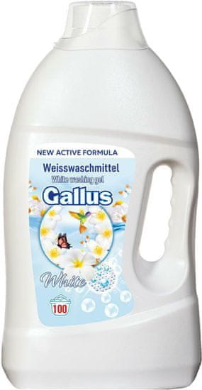 Gallus prací gél white, 100 pracích dávok, 4 l