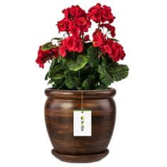 botle Kvetináč tmavý strom kvetináč s podšálkou okrúhly DxV 220 mm x 240 mm povrch matný keramika moderný glamour