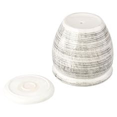 botle Kvetináč biela čierna kvetináč s podšálkou okrúhly DxV 220 mm x 240 mm povrch lesklá keramika moderný glamour