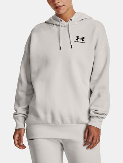 Under Armour Mikina Essential Flc OS Hoodie-GRN