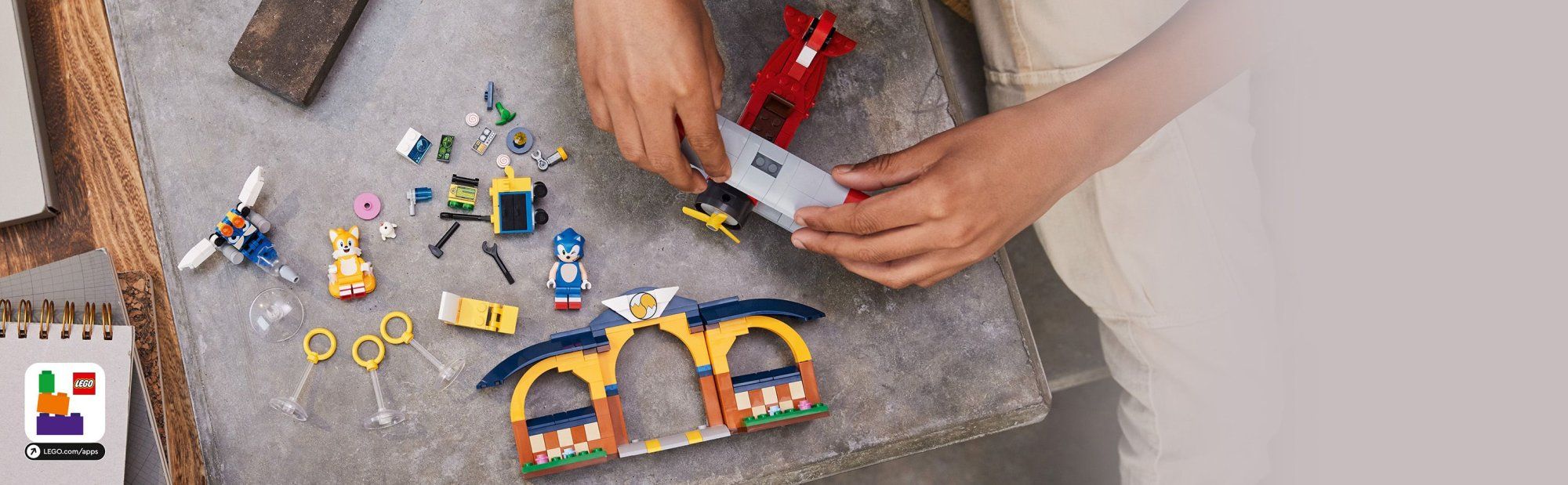 LEGO Sonic The Hedgehog 76991 Tailsova dielňa a lietadlo Tornádo