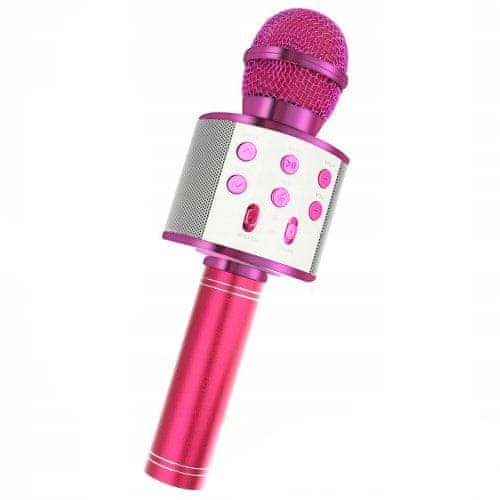 Izoksis Izoxis 22191 Karaoke bluetooth mikrofón tmavo ružová