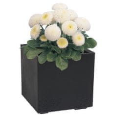 botle Kvetináč kvetinový box terasa Čierna na kolieskach imitácia betón Výška 39cm 36L