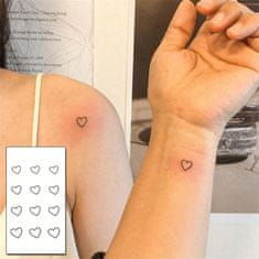 Northix Dočasné tetovanie – dizajn v tvare srdca 