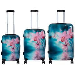 MONOPOL Sada kufrov Orchidee 3-set