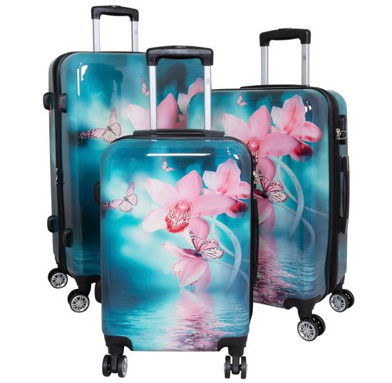 MONOPOL Sada kufrov Orchidee 3-set