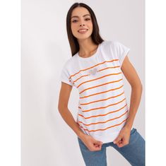 RELEVANCE Dámska blúzka DIA biela a oranžová RV-BZ-8793.60_401500 L-XL