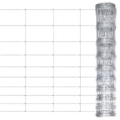 Vidaxl Záhradný plot pozinkovaná oceľ 50x1,2 m strieborný