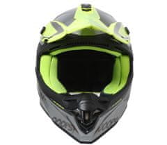 XRC Motokrosová prilba grey/yellow fluo veľ. XS