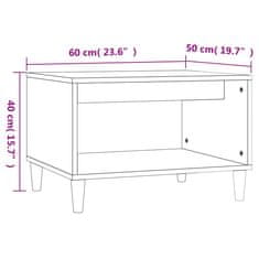 Vidaxl Konferenčný stolík čierny 60x50x40 cm spracované drevo