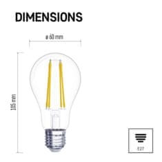 EMOS LED žiarovka Filament A60 / E27 / 7 W (75 W) / 1 060 lm / neutrálna biela