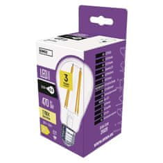 EMOS LED žiarovka Filament A60 / E27 / 3,4 W (40 W) / 470 lm / teplá biela