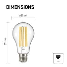 EMOS LED žiarovka Filament A70 / E27 / 17 W (150 W) / 2 452 lm / neutrálna biela