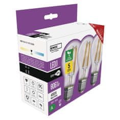 EMOS LED žiarovka Filament A60 / E27 / 3,8 W (60 W) / 806 lm / neutrálna biela