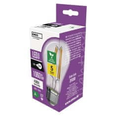 EMOS LED žiarovka Filament A60 A CLASS/ E27 / 5 W (75 W) / 1 060 lm / neutrálna biela