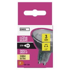 EMOS LED žiarovka Classic MR16 / GU10 / 4,2 W (36 W) / 333 lm / teplá biela