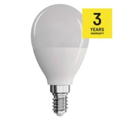 EMOS LED žiarovka Classic Mini Globe / E14 / 7,3 W (60 W) / 806 lm / neutrálna biela